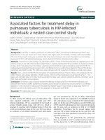 Associated factors for treatment delay in pulmonary tuberculosis in HIV-infected individuals: a nested case-control study docx