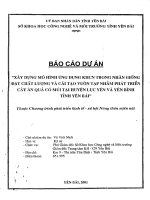 Xây dựng mô hình ứng dụng KHCN trong nhân giống đạt chất lượng và cải tạo vườn tạp nhằm phát triển cây ăn quả có múi tại huyện Lục Yên và Yên Bình tỉnh Yên Bái ppt