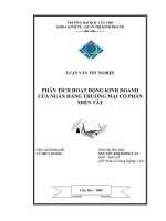 LUẬN VĂN TỐT NGHIỆP PHÂN TÍCH HOẠT ĐỘNG KINH DOANH CỦA NGÂN HÀNG THƯƠNG MẠI CỔ PHẦN MIỀN TÂY pdf