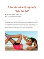 7 thói xấu khiến việc tập luyện 
