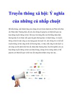 Truyền thông xã hội: Ý nghĩa của những cú nhấp chuột pptx