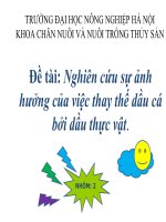 thay thế dầu thực vật trong thức ăn của cá hồi docx