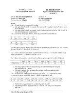 ĐỀ KẾT THÚC HỌC KỲ I NĂM HỌC 2012-2013 - Môn thi: Xác suất thống kê - Đề số 1 docx