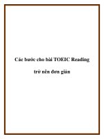 Các bước cho bài TOEIC Reading trở nên đơn giản docx