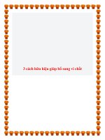 3 cách hữu hiệu giúp bổ sung vi chất. doc