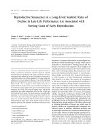 Reproductive Senescence in a Long-Lived Seabird: Rates of Decline in Late-Life Performance Are Associated with Varying Costs of Early Reproduction pot