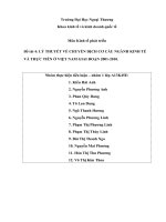 LÝ THUYẾT VỀ CHUYỂN DỊCH CƠ CẤU NGÀNH KINH TẾ VÀ THỰC TIỄN Ở VIỆT NAM GIAI ĐOẠN 2001-2010