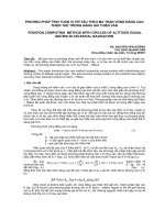 PHƯƠNG PHÁP TÍNH TOÁN VỊ TRÍ TÀU THEO MA TRẬN VÒNG ĐẲNG CAO THIÊN THỂ TRONG HÀNG HẢI THIÊN VĂN docx