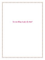 Ăn cua đồng có gây sẩy thai? pptx