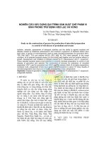 Báo cáo: Nghiên cứu xây dựng qui trình sản xuất chế phẩm vi sinh phòng trừ bệnh héo lạc và vừng ppt