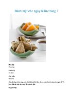 Bánh mật cho ngày Rằm tháng 7 docx