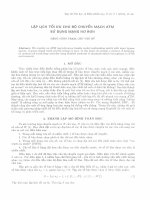 Lập lịch tối ưu cho bộ chuyển mạch ATM sử dụng mạng nơ ron pot