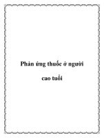 Phản ứng thuốc ở người cao tuổi docx