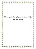 Tổng hợp các công cụ Upload và chia sẻ dữ liệu ngay trên Desktop potx