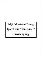 Một “de-xi-met” sáng tạo và nửa “xen-ti-mét” chuyên nghiệp pptx