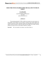 DOES THE STOCK MARKET RISE OR FALL DUE TO FIIS IN  INDIA