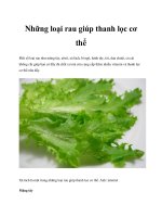 Những loại rau giúp thanh lọc cơ thể docx