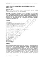 LAWS GOVERNING FRESHWATER AND GROUND WATER POLLUTION potx