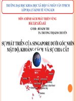 SỰ PHÁT TRIỂN CỦA SINGAPORE DƯỚI GÓC NHÌN MẬT ĐỘ, KHOẢNG CÁCH VÀ SỰ CHIA CẮT pdf