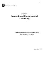 Forest Economic and Environmental Accounting: A pilot study of a first implementation by Statistics Sweden docx
