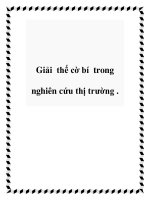 giải thế cờ bí trong nghiên cứu thị trường