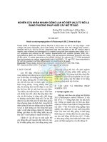 Nghiên cứu nhân nhanh giống lan Hồ điệp (HL2) từ mô lá bằng phương pháp nuôi cấy mô tế bào doc