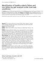 Identiﬁcation of healthy elderly fallers and non-fallers by gait analysis under dual-task conditions docx