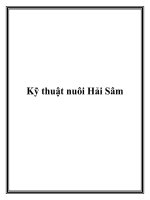 Kỹ thuật nuôi Hải Sâm pptx