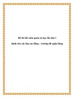 Đề thi hết môn quản trị học lần thứ 1 dành cho các lớp cao đẳng pot