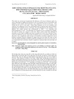 KHẢ NĂNG CUNG CẤP KALI VÀ SỰ ĐÁP ỨNG CỦA LÚA ĐỐI VỚI PHÂN KALI TRÊN ĐẤT THÂM CANH BA VỤ LÚA Ở CAI LẬY – TIỀN GIANG VÀ CAO LÃNH – ĐỒNG THÁP pot