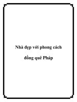 Nhà đẹp với phong cách đồng quê Pháp ppt