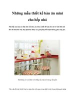 Những mẫu thiết kế bàn ăn mini cho bếp nhỏ doc