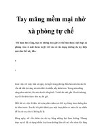 Tay măng mềm mại nhờ xà phòng tự chế doc