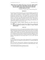 HIỆU QUẢ CỦA VIỆC XỬ LÝ GA3 VÀ CACL2 ĐƠN CHẤT HAY KẾT HỢP VỚI ETHEPHON TRƯỚC KHI THU HOẠCH ĐẾN PHẨM CHẤT TRÁI QUÝT ĐƯỜNG (CITRUS RETICULATA) doc