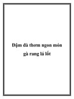 Đậm đà thơm ngon món gà rang lá lốt docx