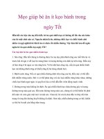 Mẹo giúp bé ăn ít kẹo bánh trong ngày Tết potx