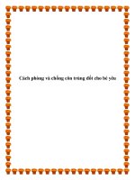 Cách phòng và chống côn trùng đốt cho bé yêu pdf