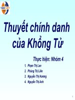 Thuyết chính danh của Khổng Tử ppt