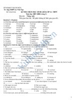 ĐỀ THI HỌC SINH GIỎI ANH VĂN TRƯỜNG THPT LÊ VIỆT TẠO VÒNG 1 pptx