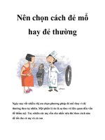 Nên chọn cách đẻ mổ hay đẻ thường potx