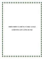 THIÊN NHIÊN VÀ NHỮNG VŨ ĐIỆU TANGÔ ACHENTINA GIỮA LÒNG HÀ NỘI pot
