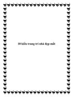 10 kiểu trang trí nhà đẹp mắt ppt