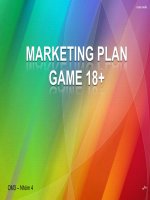 Tiểu luận:Marketing plan game 18+ docx