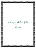 Mặt nạ tự nhiên trị tàn nhang doc