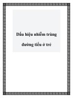 Dấu hiệu nhiễm trùng đường tiểu ở trẻ pptx