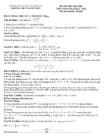 ĐÁP ÁN VÀ ĐỀ THI THỬ ĐẠI HỌC - TRƯỜNG THPT NGUYỄN HUỆ - ĐẮK LẮK - ĐỀ SỐ 154 potx
