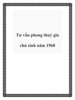 Tư vấn phong thuỷ gia chủ sinh năm 1968 docx