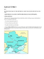 Lịch sử 12 Bài 1