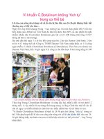 Vi khuẩn C.Botulinum không “tích tụ” trong cơ thể bé pot