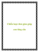 Chiến lược đơn giản giúp con tăng cân pdf